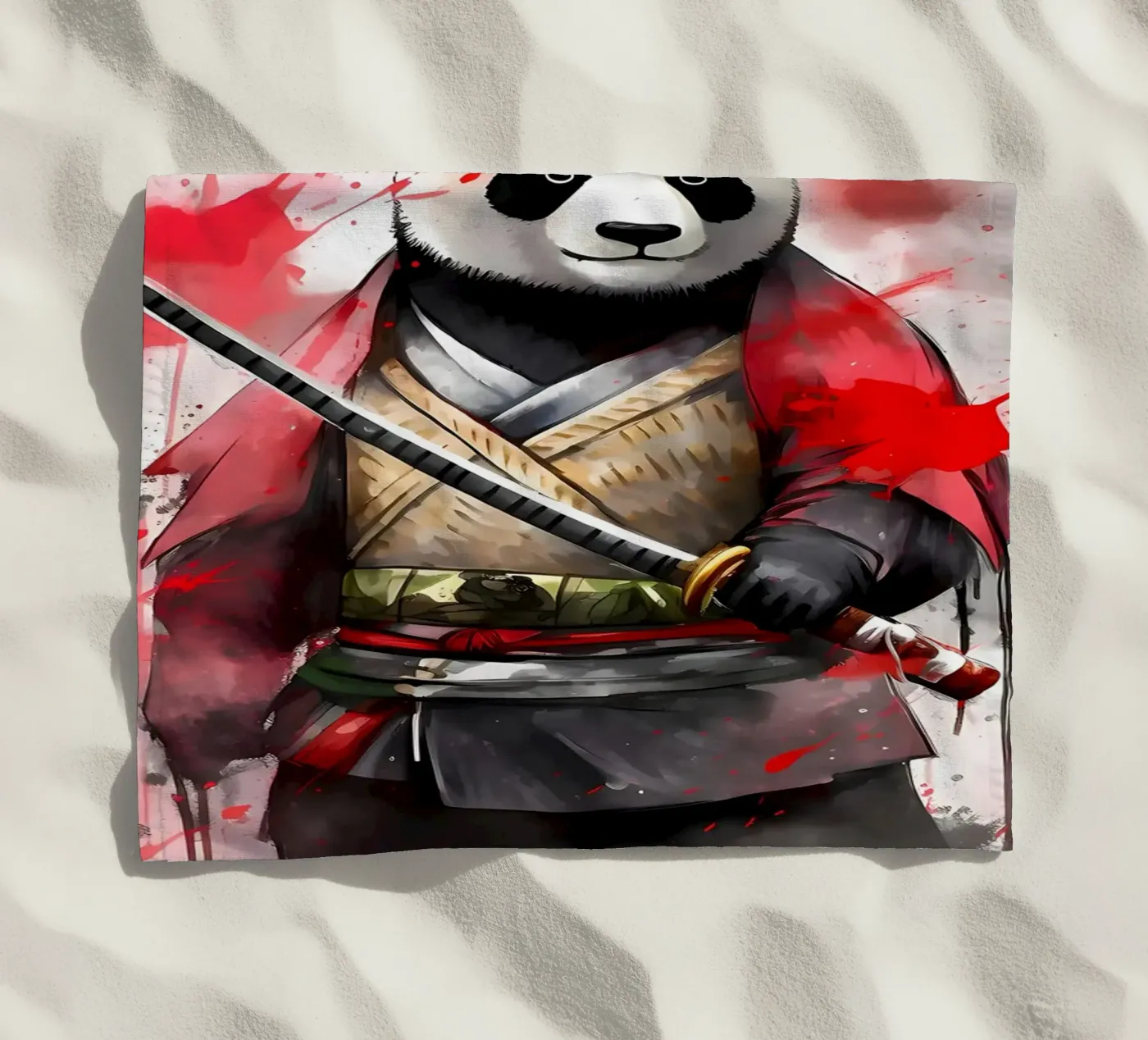 Panda beach towel by James M Coyle
