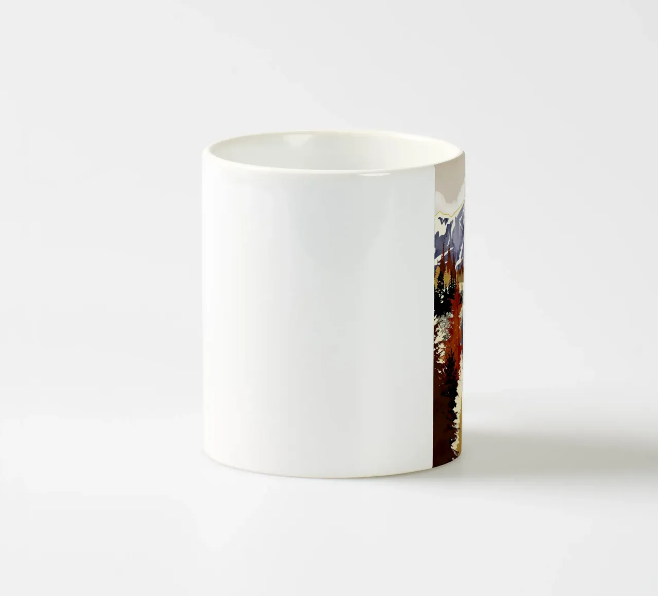 Paesaggio montano minimalista tazza in ceramica da Albert S Jacob