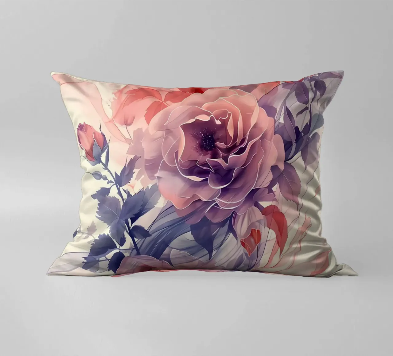 Rose Acquerello cuscino da Rebecca Clark Wyrick
