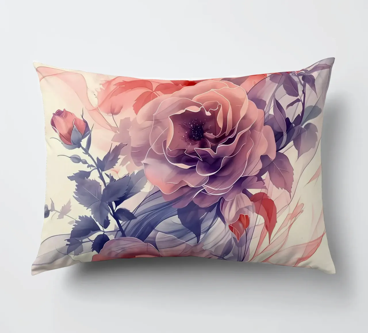 Rose Acquerello cuscino da Rebecca Clark Wyrick