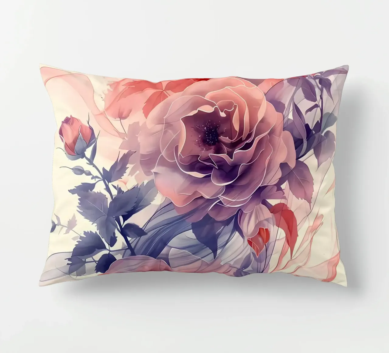 Rose Acquerello cuscino da Rebecca Clark Wyrick
