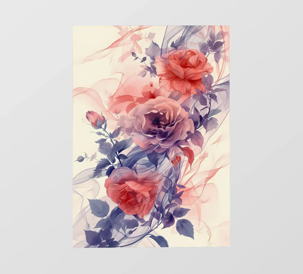 Rose Acquerello pellicola backlit da Rebecca Clark Wyrick