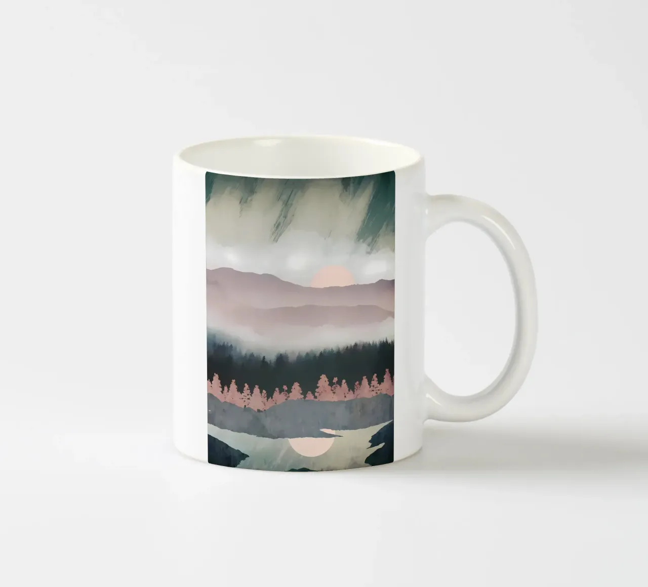 Fiume d'autunno tazza in ceramica da Albert S Jacob