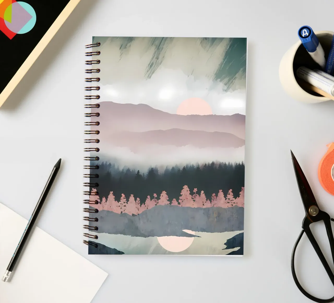 Rivière d'automne carnet à spirale de Albert S Jacob
