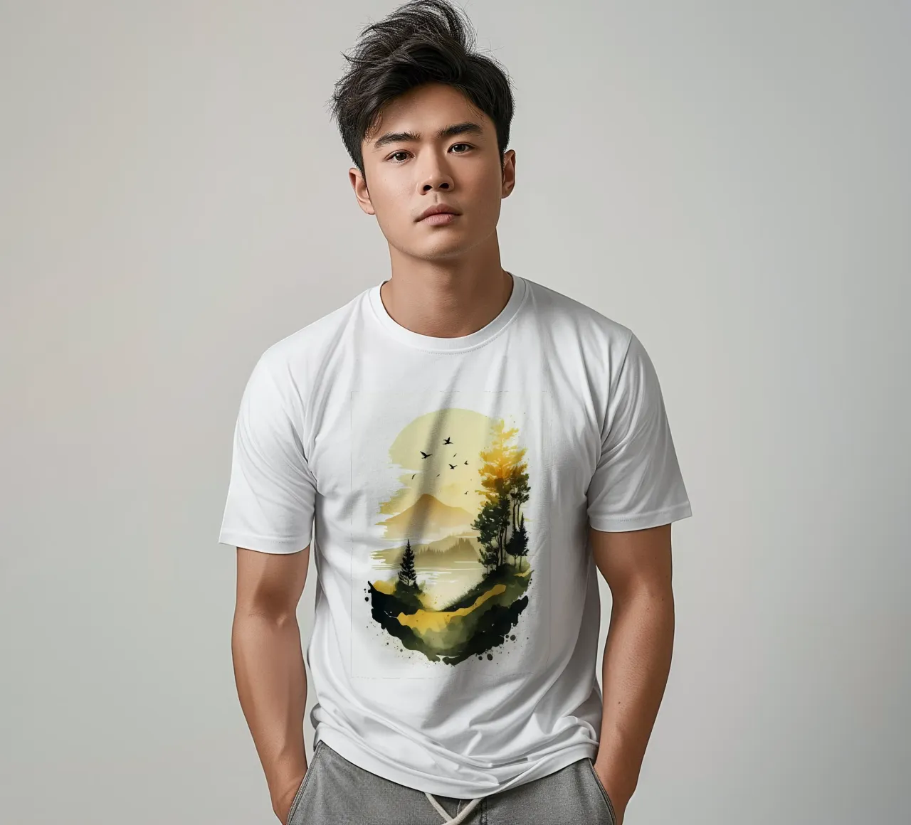 Forest Lake Evening t-shirt by Albert S Jacob