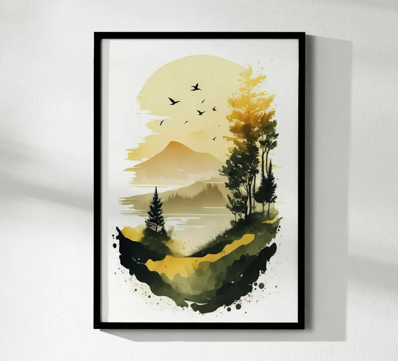 Sera a Forest Lake carta hahnemühle da Albert S Jacob