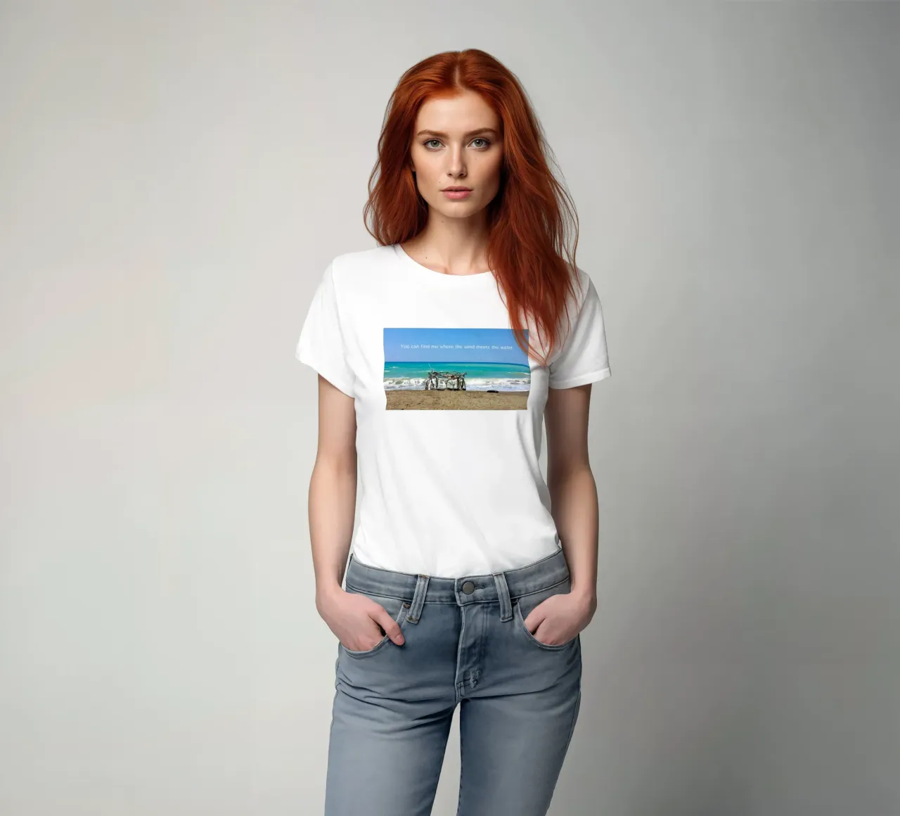 You can find me where the sand meets the water t-shirt da Happy 😃 Art 🎨 by Christine Schnoell