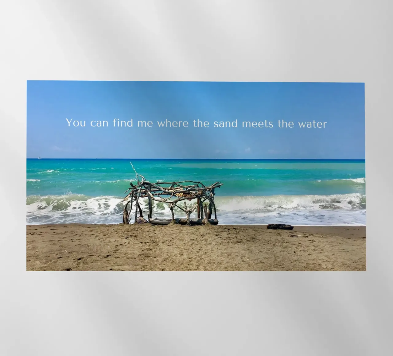 You can find me where the sand meets the water pellicola backlit da Happy 😃 Art 🎨 by Christine Schnoell