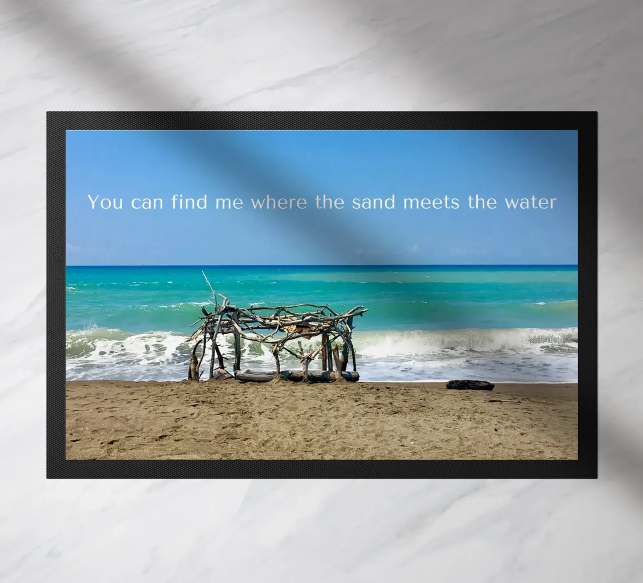 You can find me where the sand meets the water zerbino da Happy 😃 Art 🎨 by Christine Schnoell