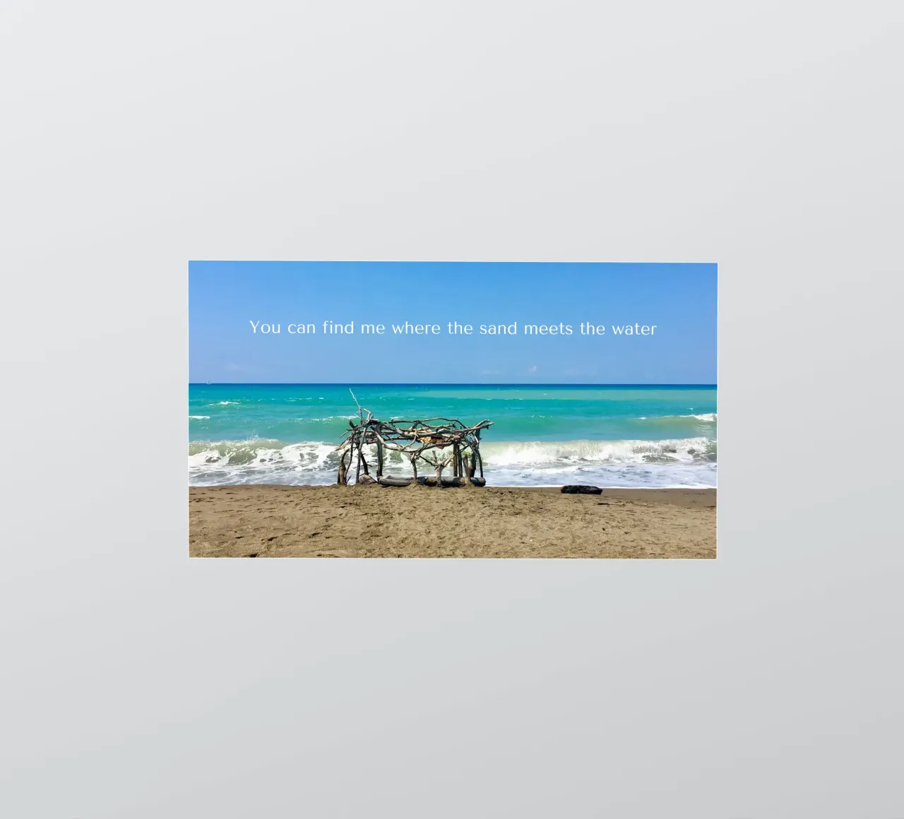 You can find me where the sand meets the water sticker by Happy 😃 Art 🎨 by Christine Schnoell