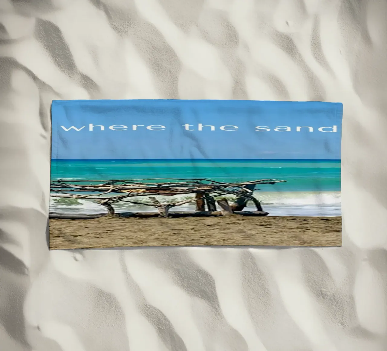 You can find me where the sand meets the water telo mare da Happy 😃 Art 🎨 by Christine Schnoell