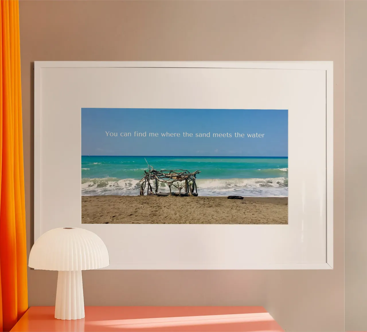 You can find me where the sand meets the water Hahnemühle von Happy 😃 Art 🎨 by Christine Schnoell