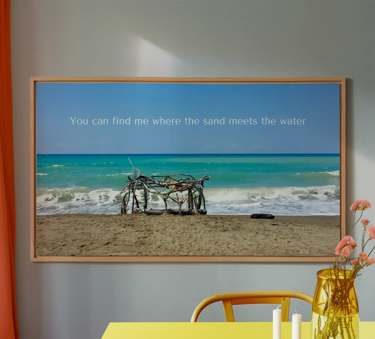 You can find me where the sand meets the water alluminio dibond da Happy 😃 Art 🎨 by Christine Schnoell