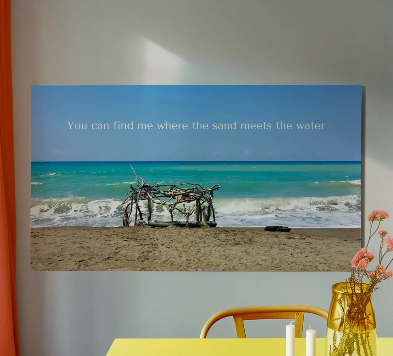You can find me where the sand meets the water alluminio dibond da Happy 😃 Art 🎨 by Christine Schnoell
