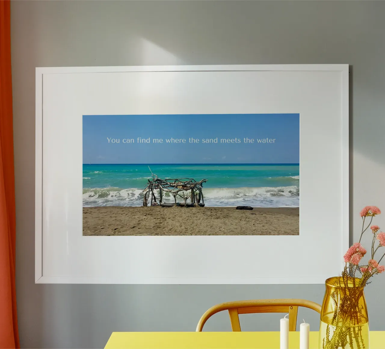 You can find me where the sand meets the water carta hahnemühle da Happy 😃 Art 🎨 by Christine Schnoell