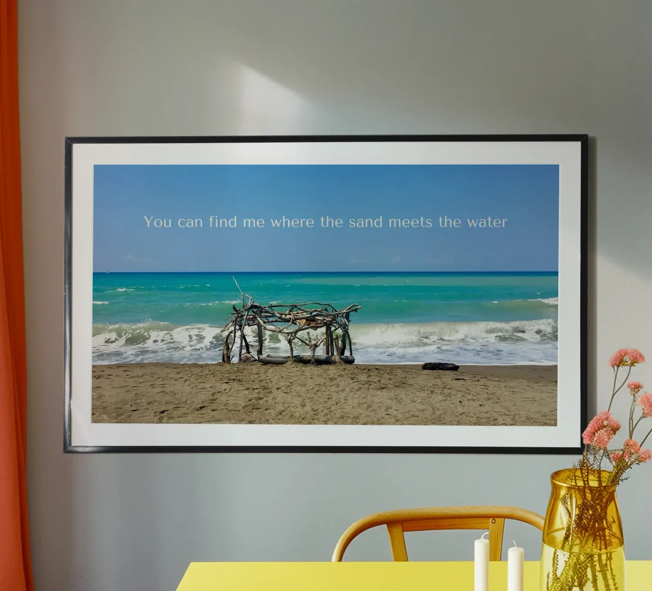 You can find me where the sand meets the water carta hahnemühle da Happy 😃 Art 🎨 by Christine Schnoell