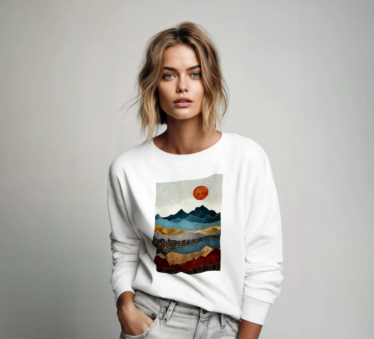 Abstract Mountain View sweatshirt by Albert S Jacob