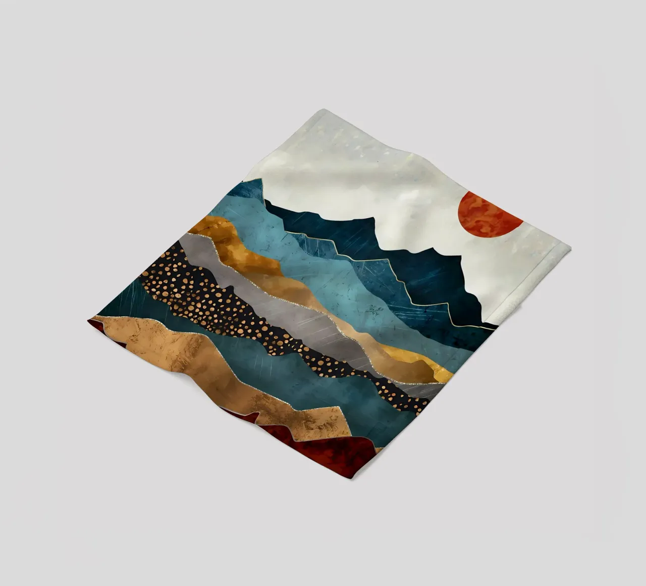 Abstract Mountain View fleece blanket by Albert S Jacob