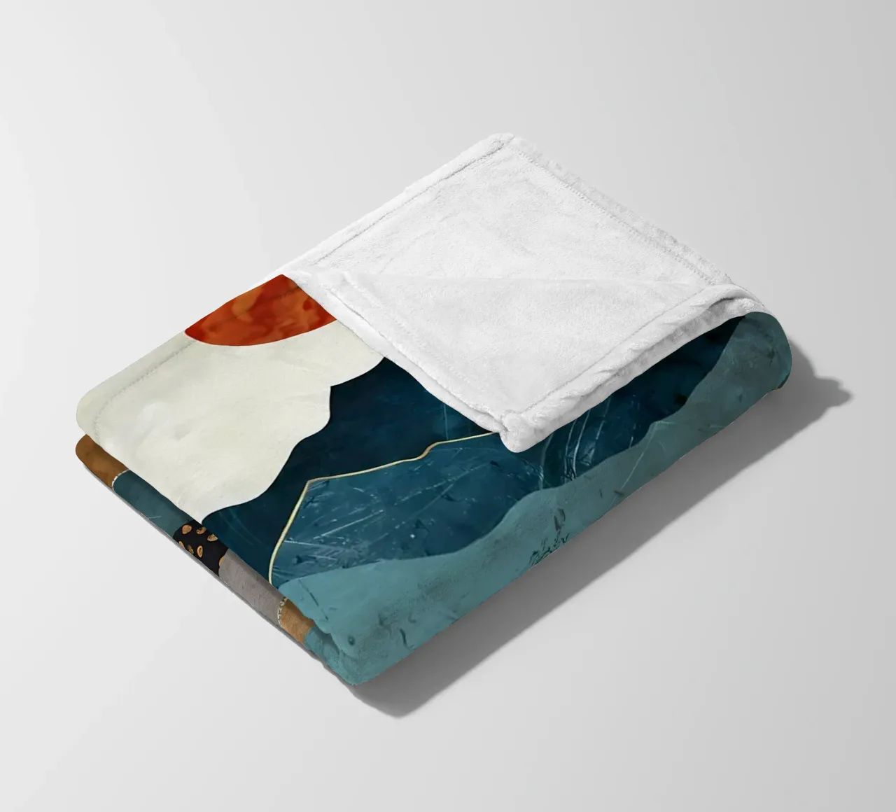 Abstract Mountain View fleece blanket by Albert S Jacob