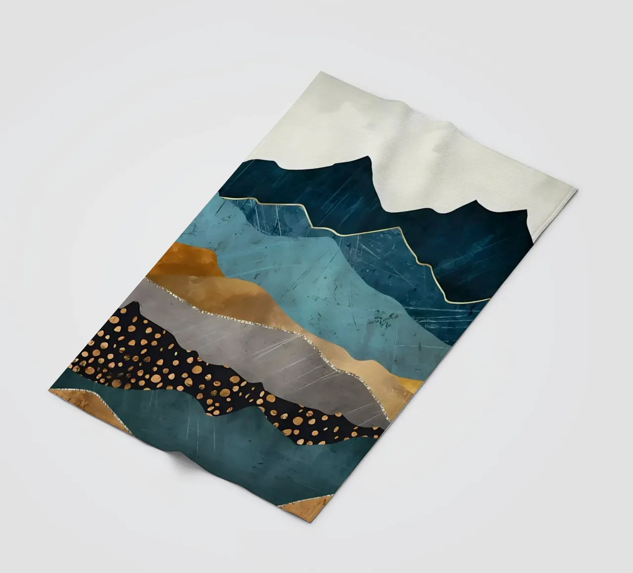 Abstract Mountain View fleece blanket by Albert S Jacob