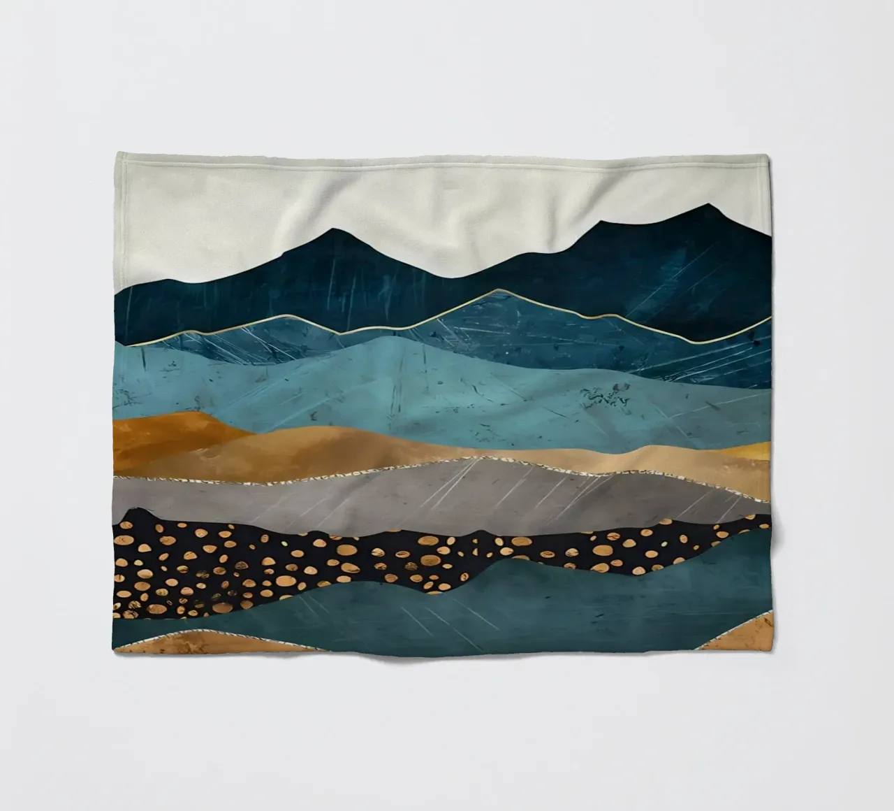 Abstract Mountain View fleece blanket by Albert S Jacob