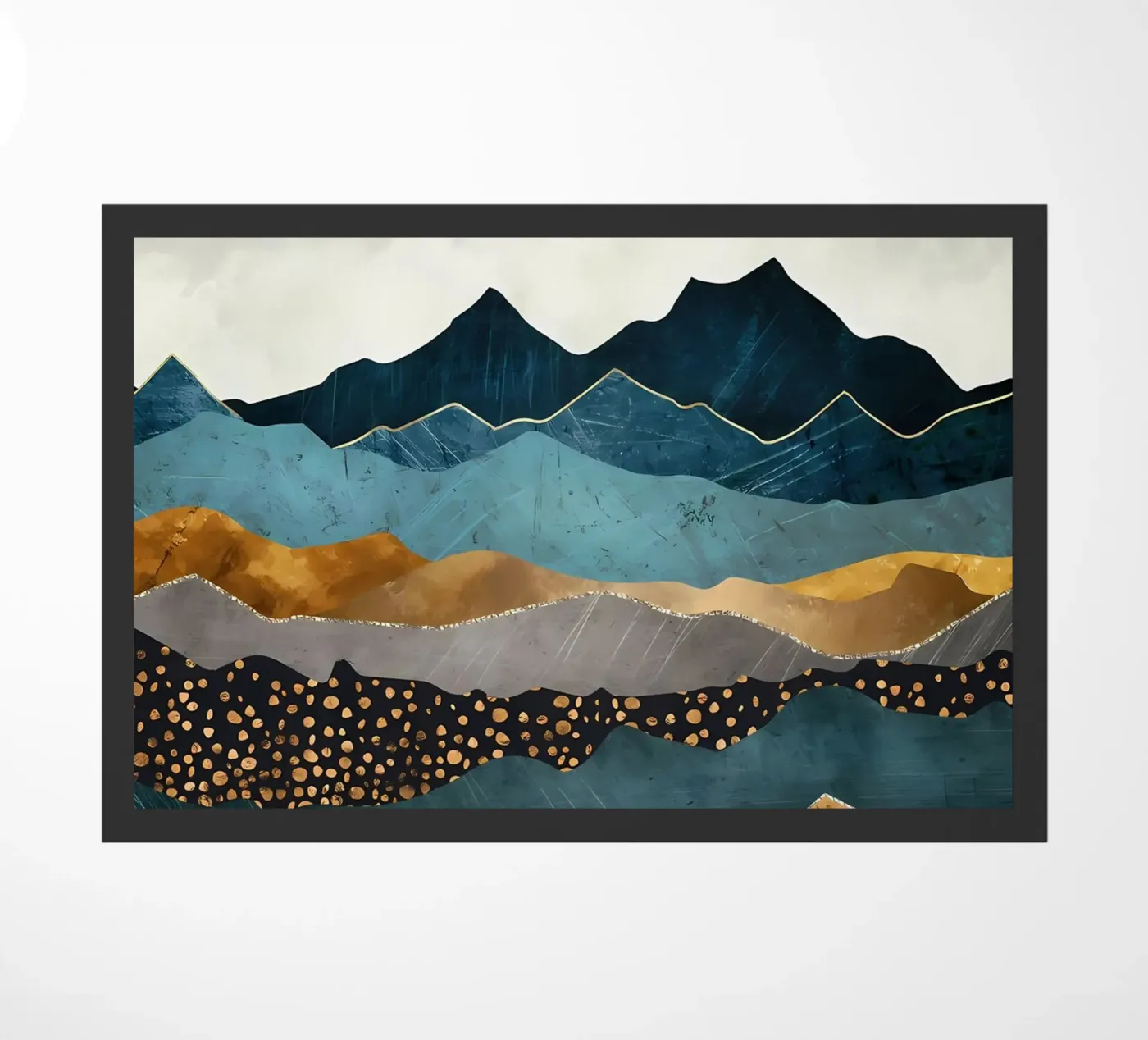 Abstract Mountain View doormat by Albert S Jacob