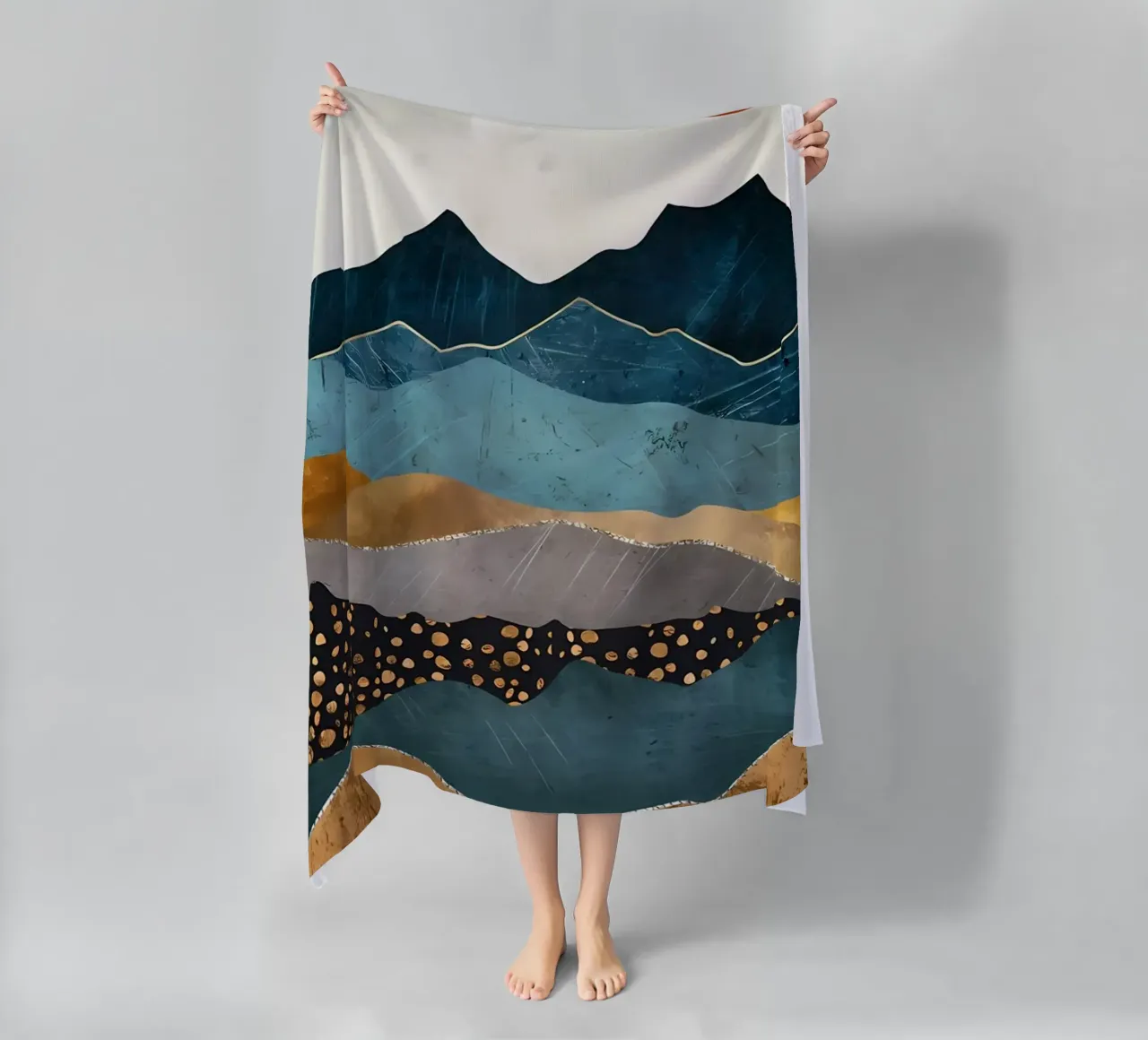 Abstrait Mountain View serviette de plage de Albert S Jacob