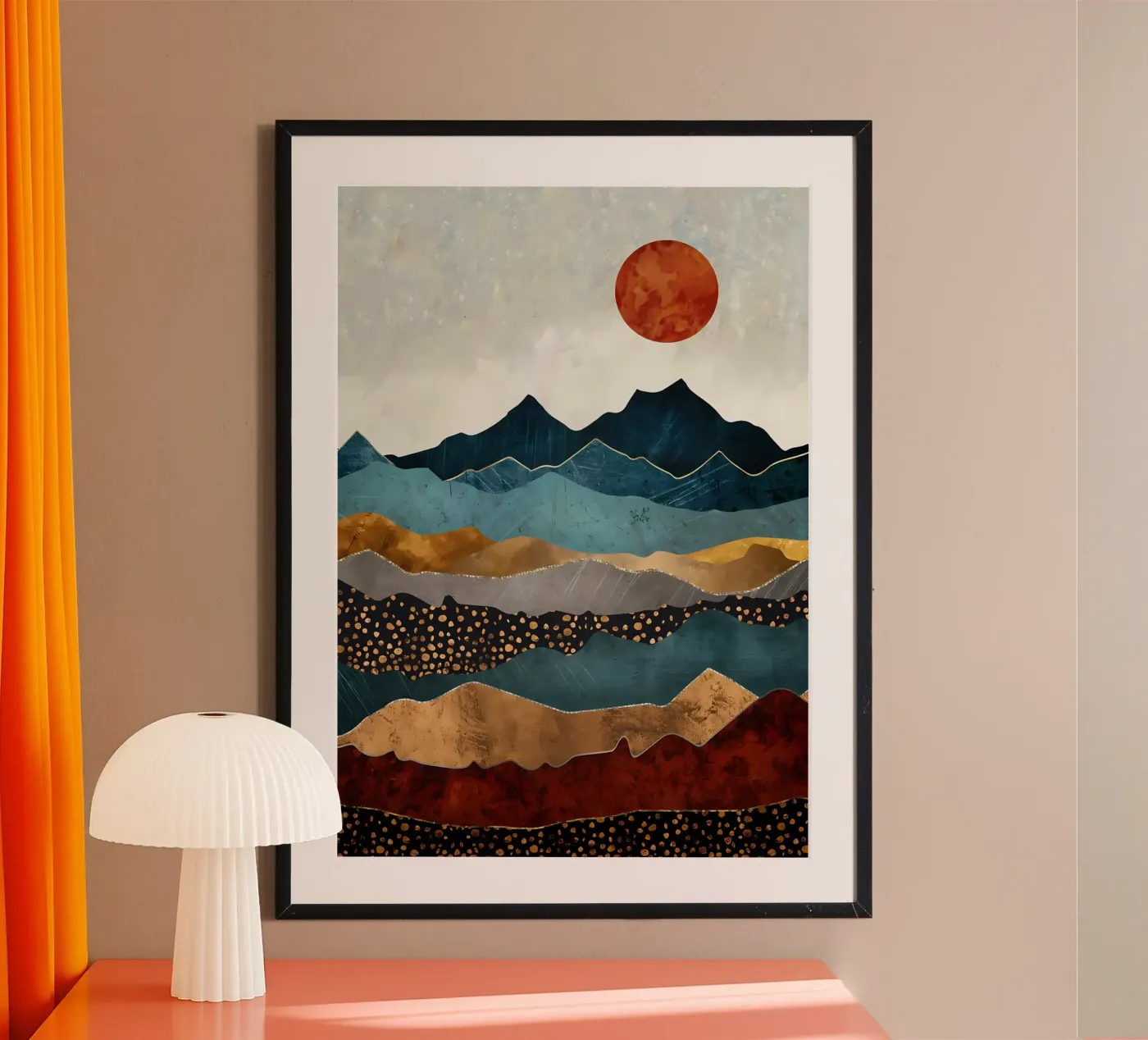 Abstract Mountain View poster by Albert S Jacob