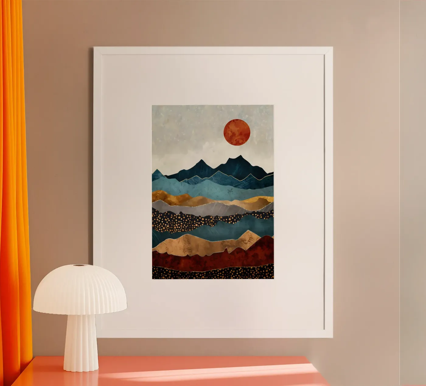 Abstract Mountain View poster by Albert S Jacob