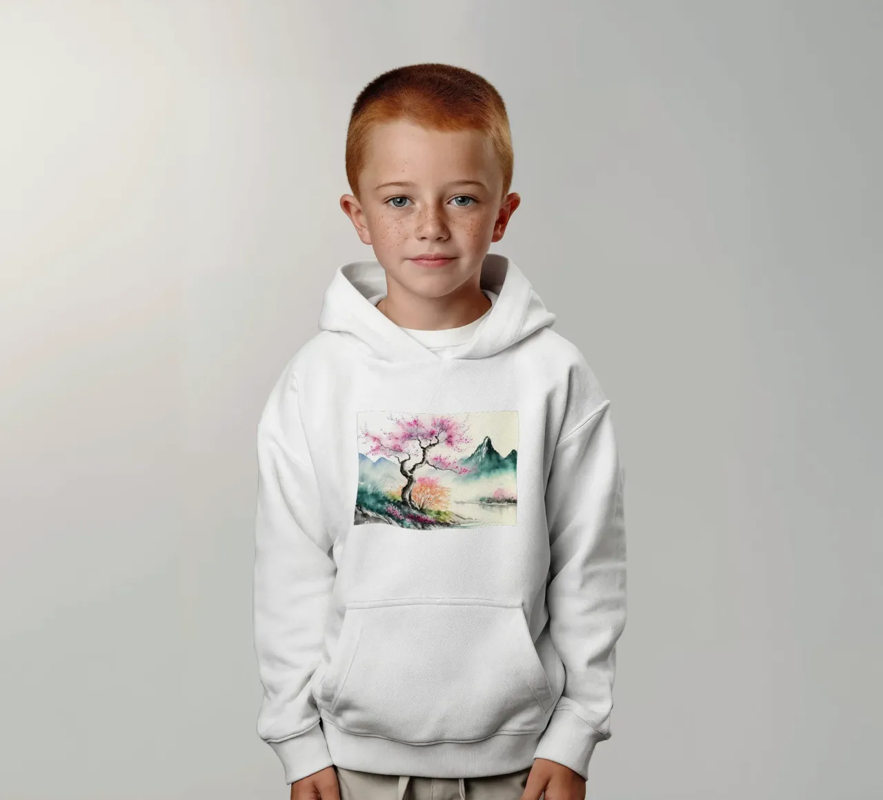 fiori di ciliegio giapponesi felpa bambino con cappuccio da Rebecca Clark Wyrick