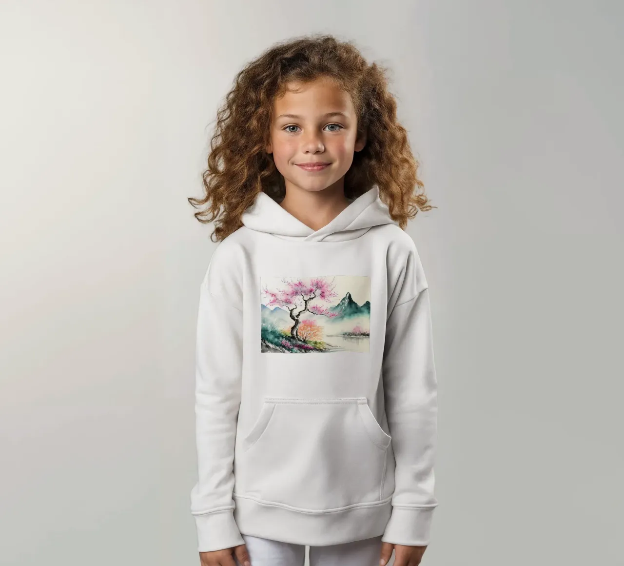 fiori di ciliegio giapponesi felpa bambino con cappuccio da Rebecca Clark Wyrick