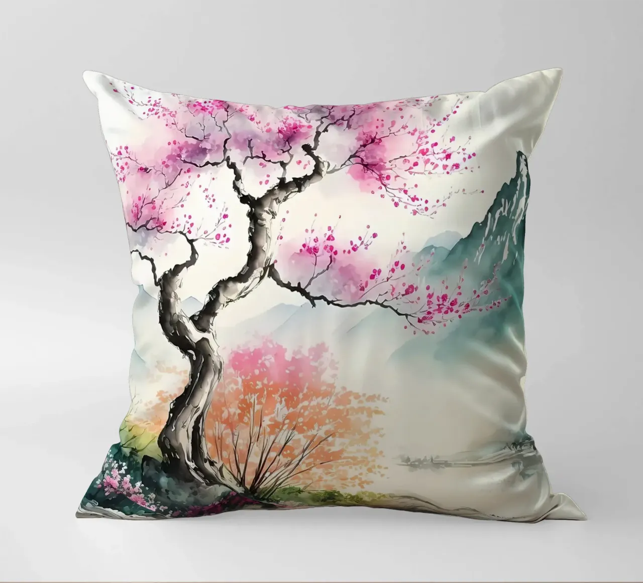 fiori di ciliegio giapponesi cuscino da Rebecca Clark Wyrick