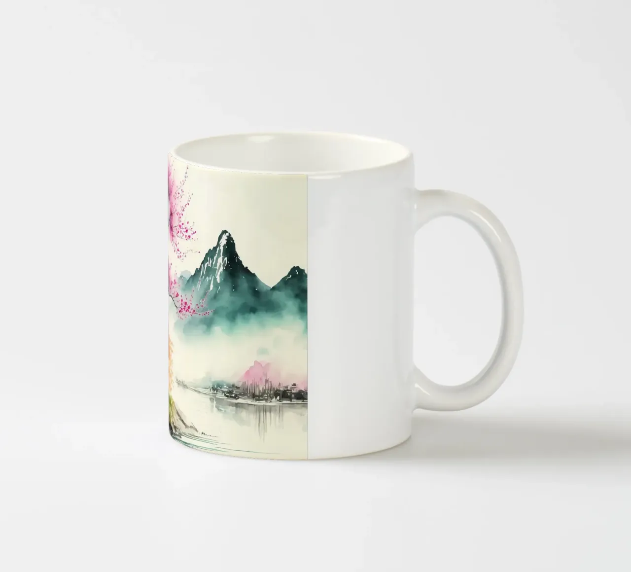 fiori di ciliegio giapponesi tazza in ceramica da Rebecca Clark Wyrick