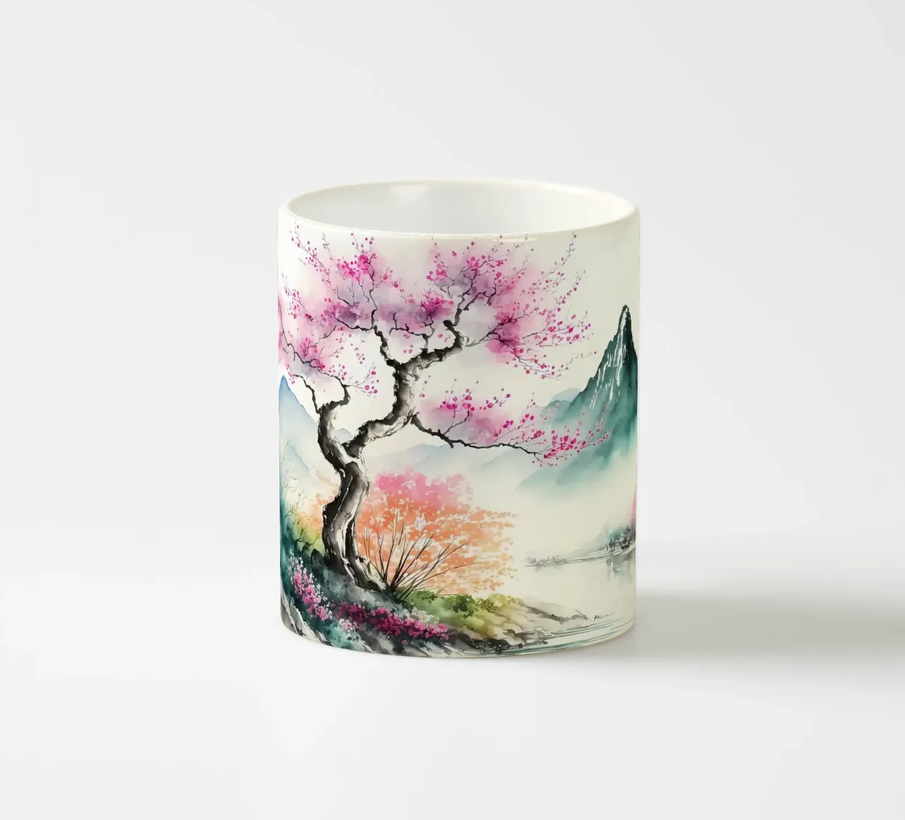 fiori di ciliegio giapponesi tazza in ceramica da Rebecca Clark Wyrick