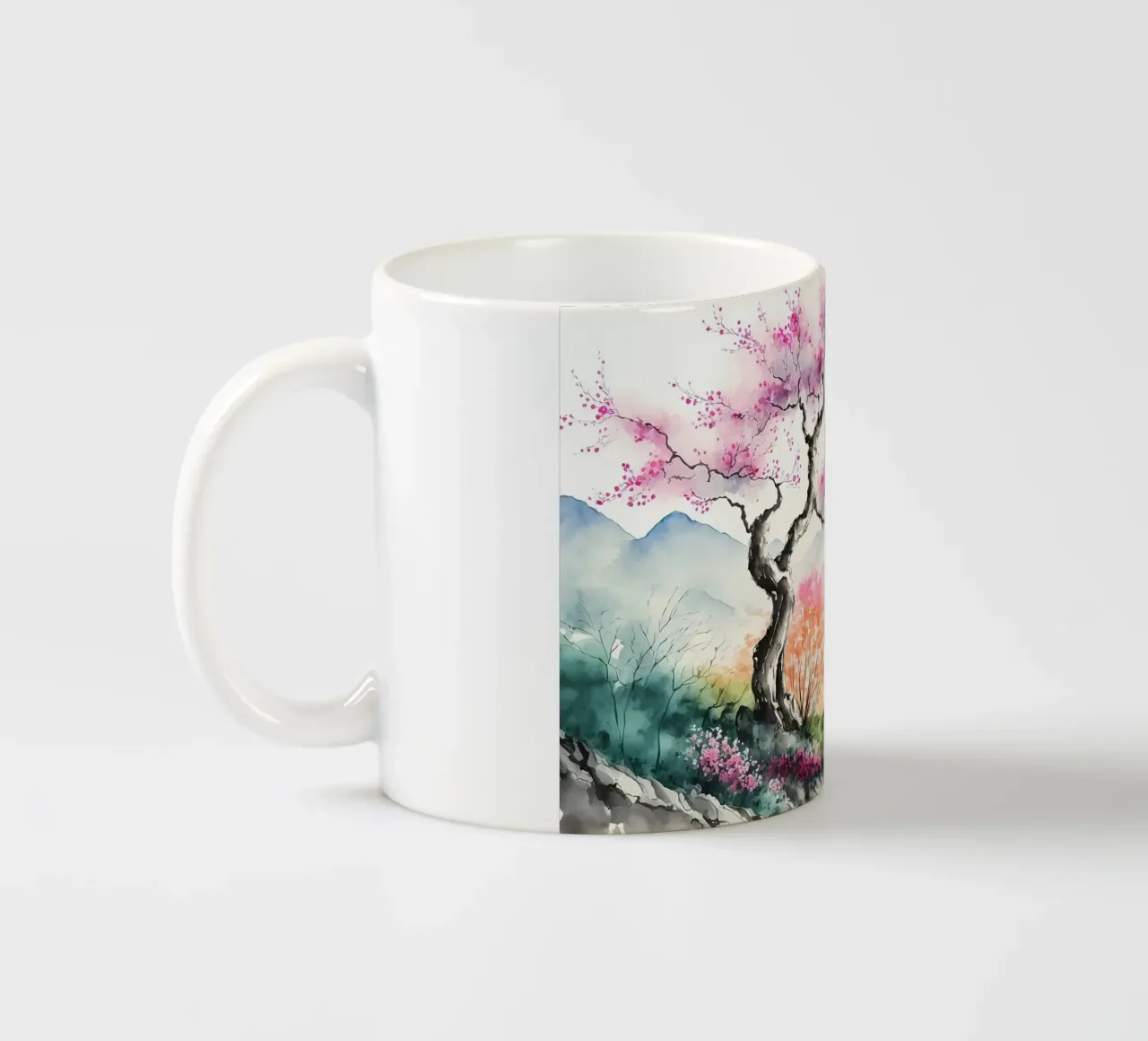 fiori di ciliegio giapponesi tazza in ceramica da Rebecca Clark Wyrick