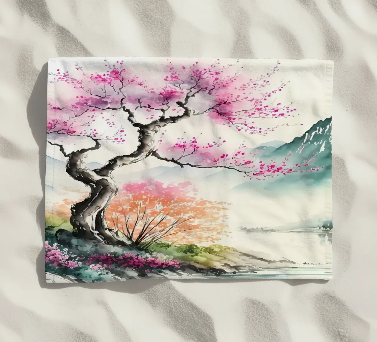 fiori di ciliegio giapponesi telo mare da Rebecca Clark Wyrick