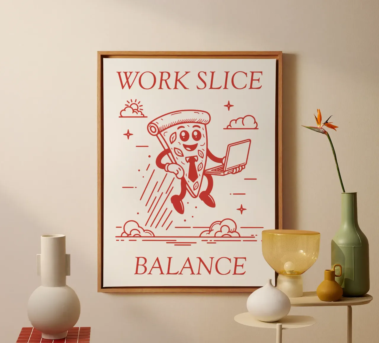 Work Slice Balance canvas with Floater frame by pierosvisuals