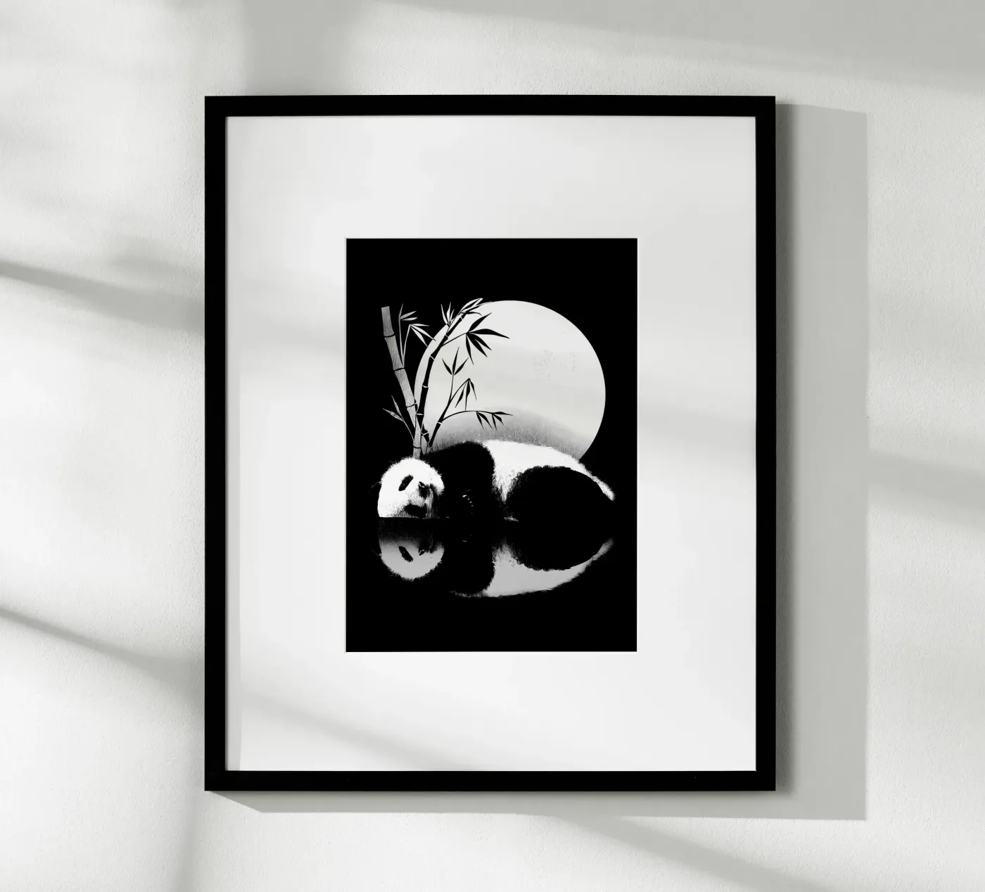 Panda reflection poster by James M Coyle