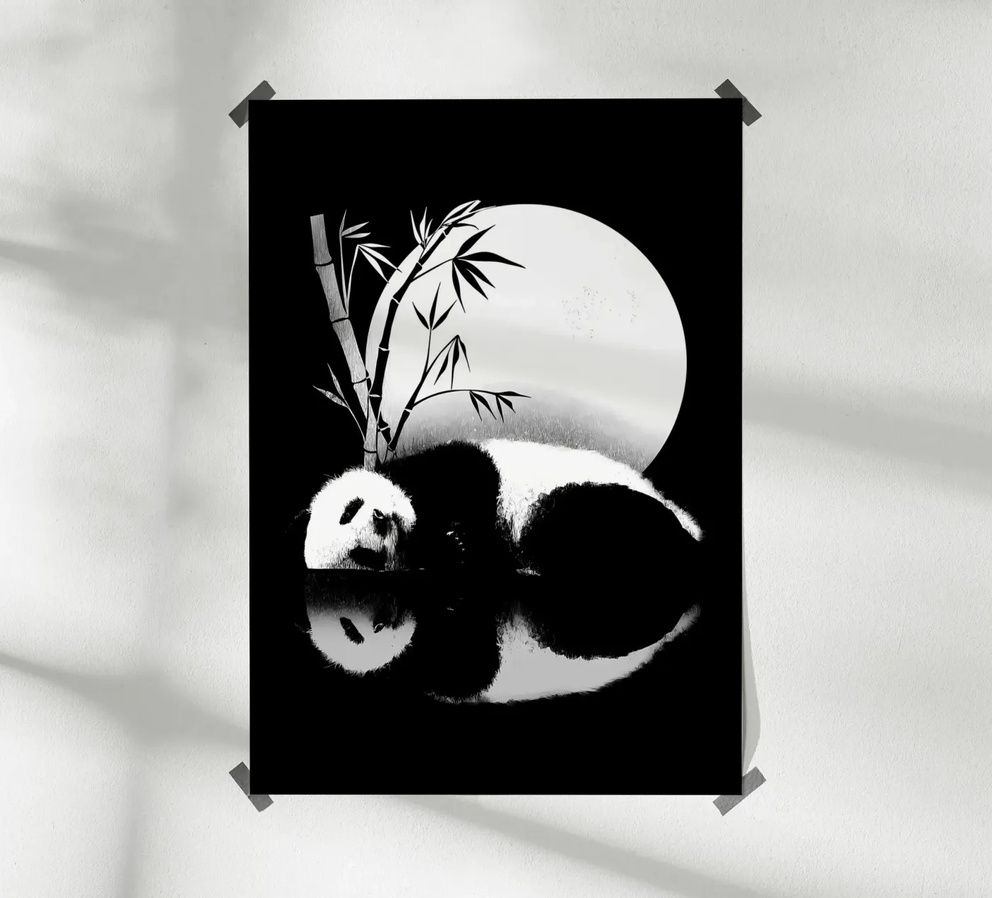 Panda reflection poster by James M Coyle