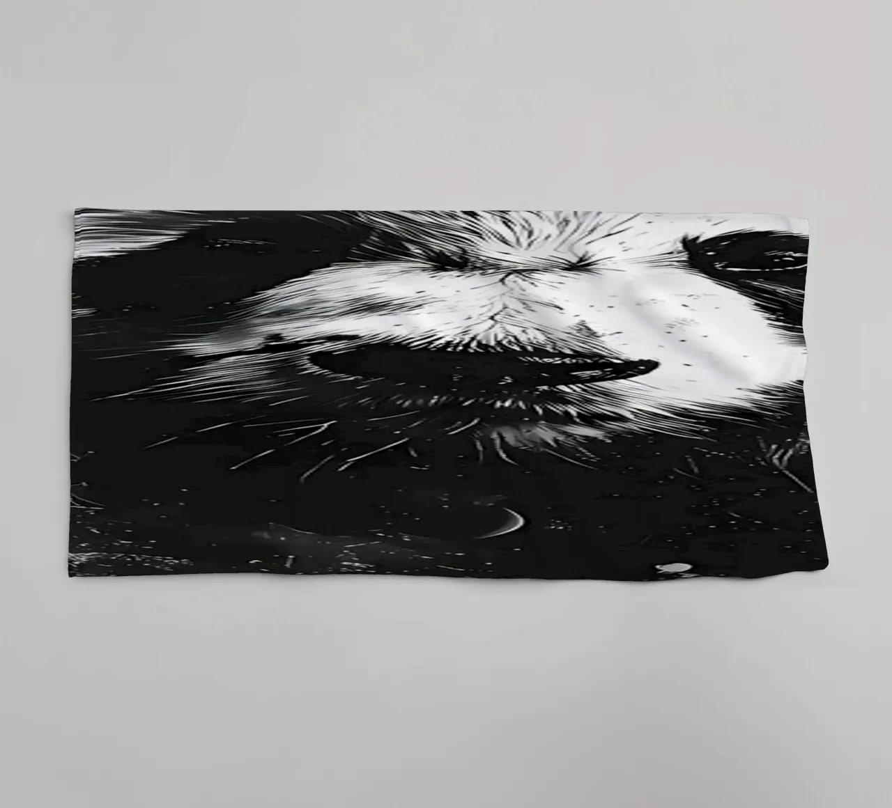 Panda Double Exposure towel by James M Coyle