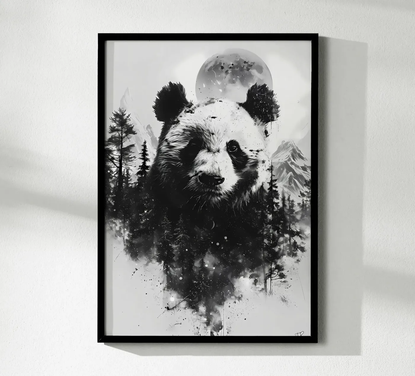 Panda Double Exposure poster by James M Coyle