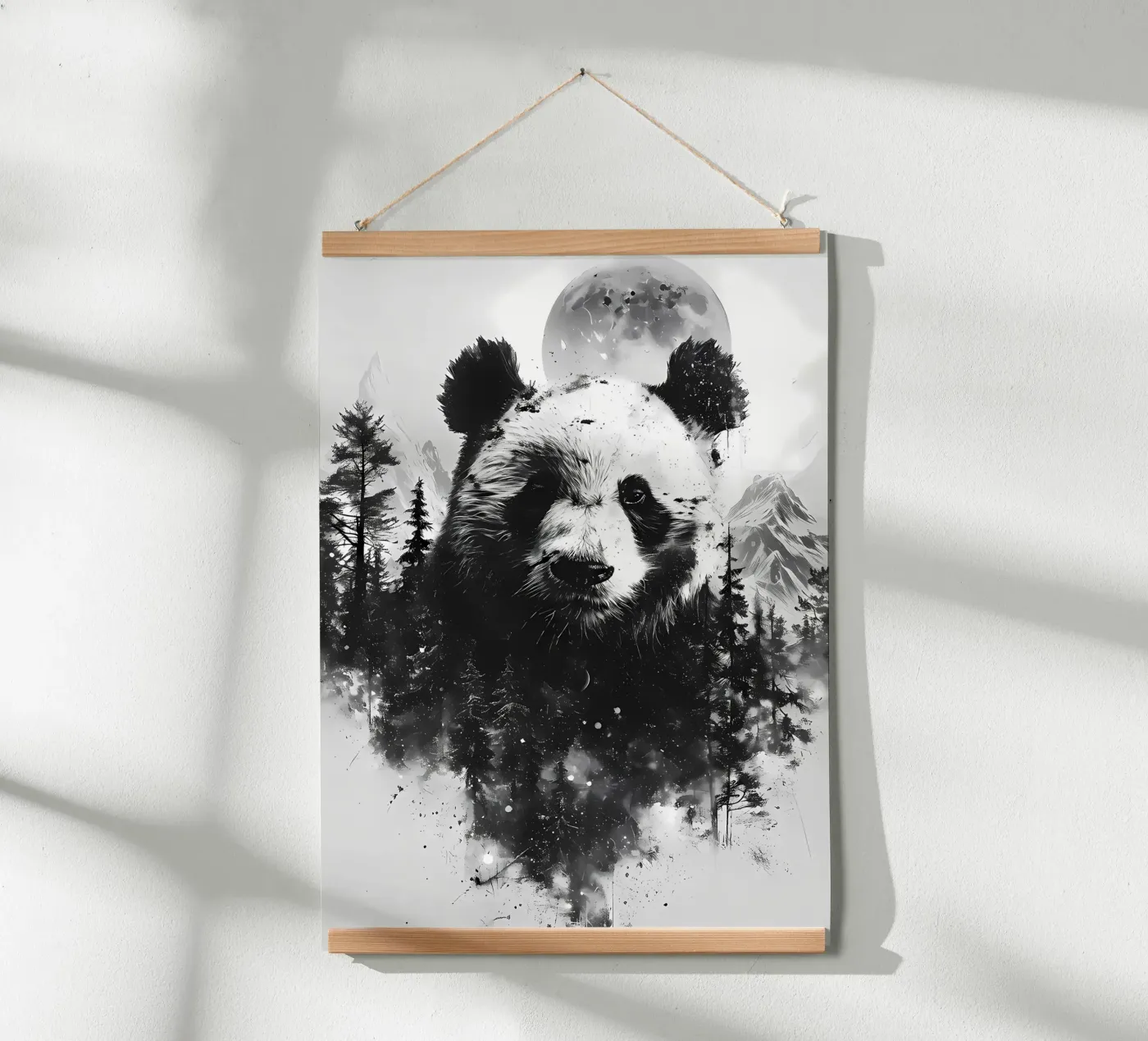 Panda Double Exposure poster by James M Coyle