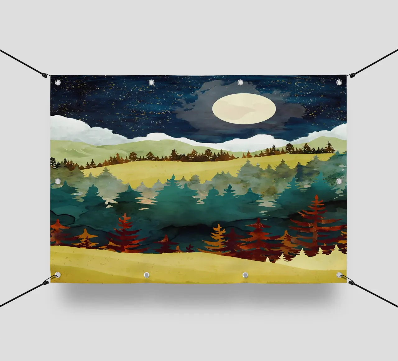 Paesaggio tranquillo telo in pvc da Albert S Jacob