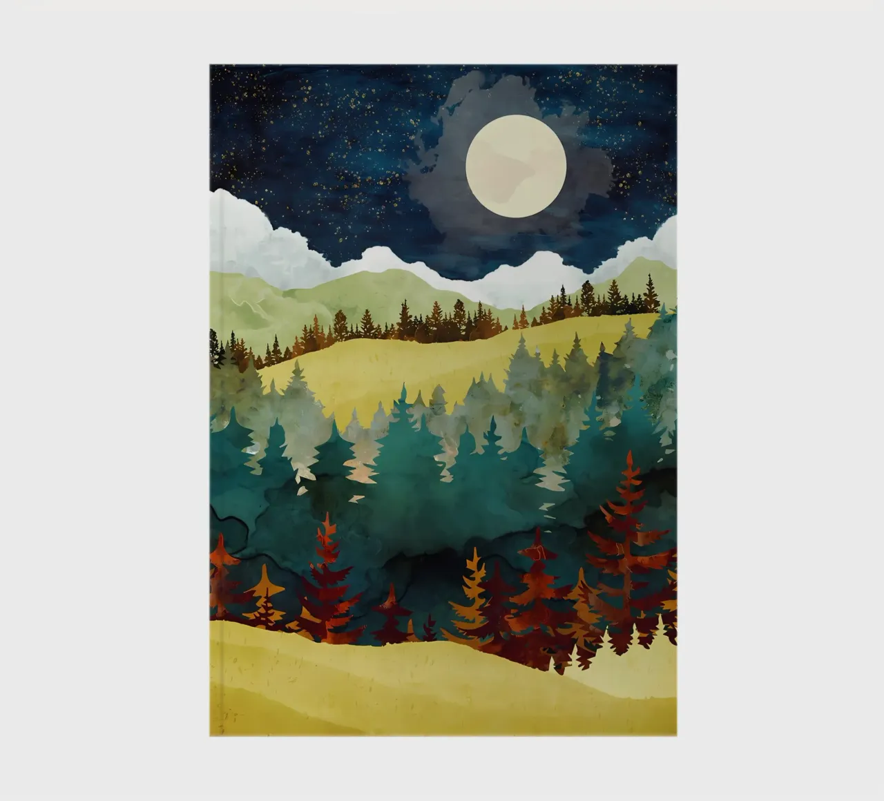 Tranquil Landscape notebook by Albert S Jacob