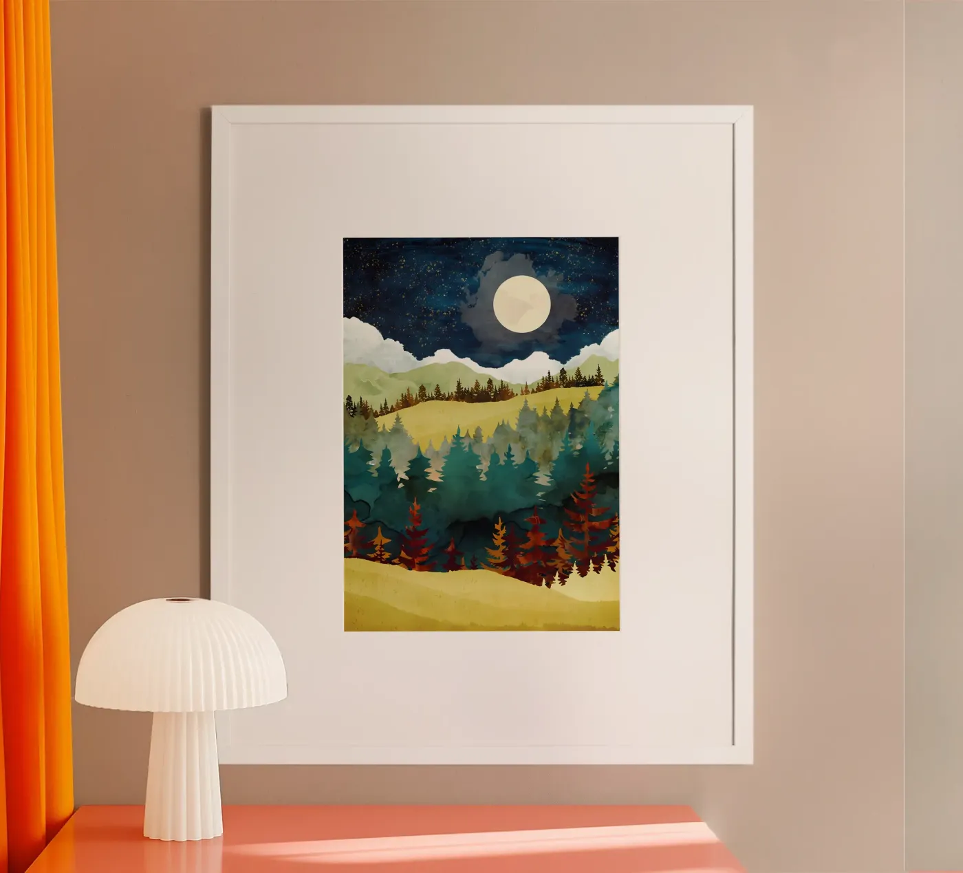 Rustig landschap poster van Albert S Jacob