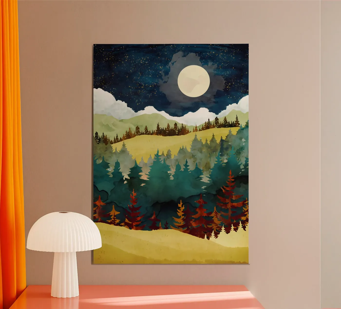 Rustig landschap poster van Albert S Jacob