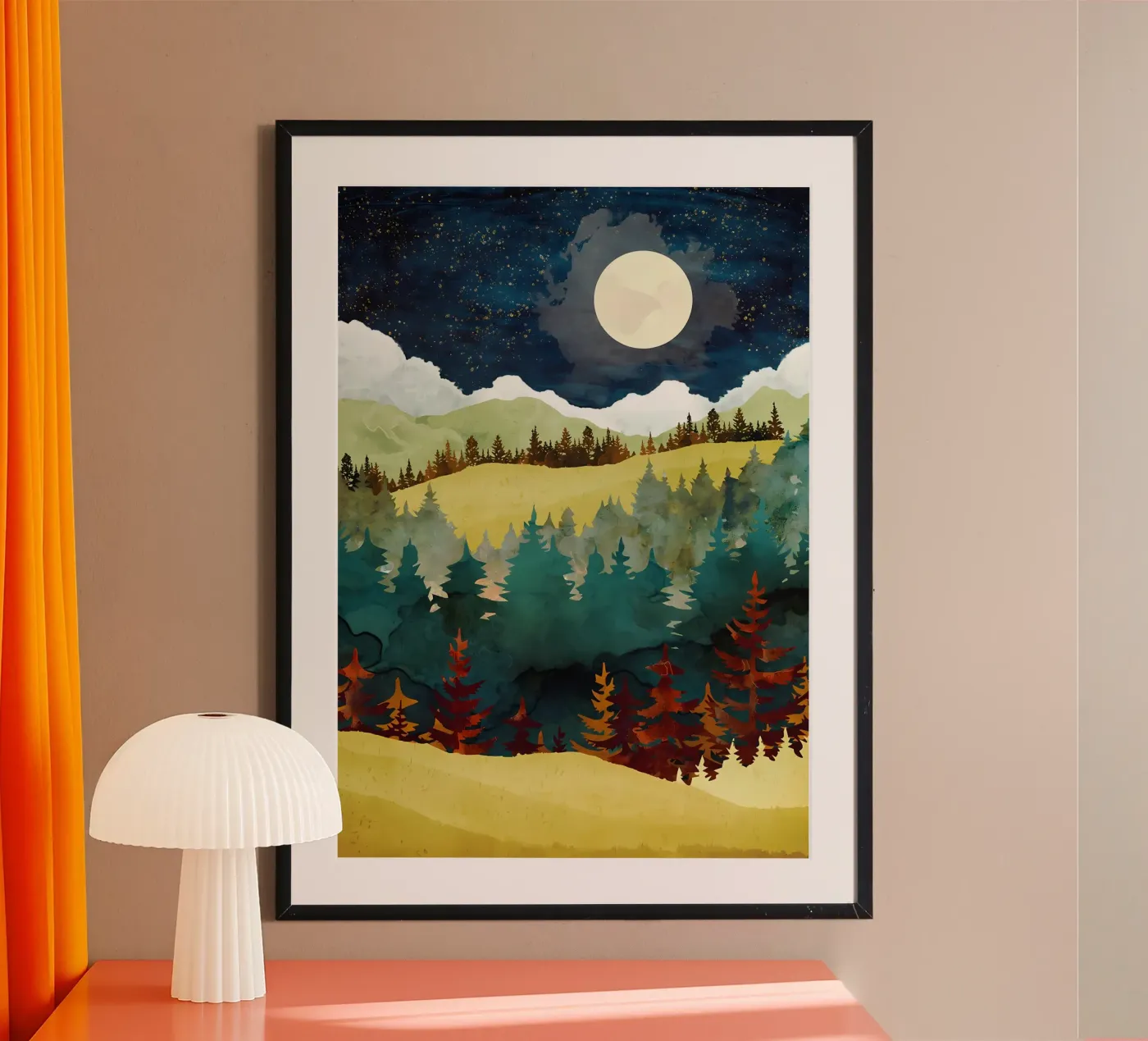 Rustig landschap poster van Albert S Jacob