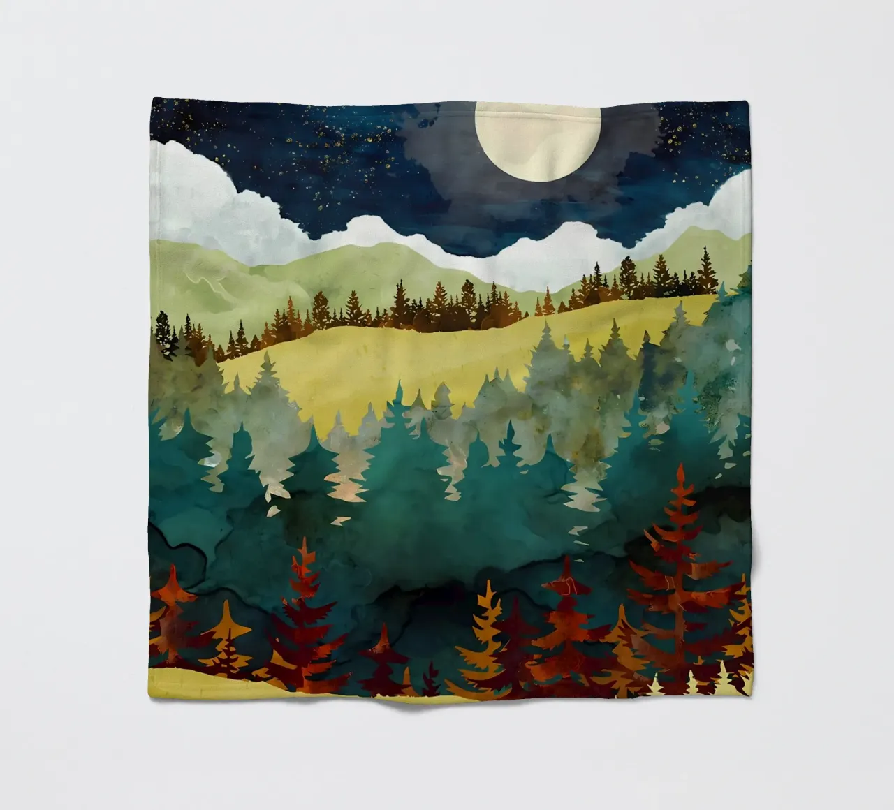 Paesaggio tranquillo coperta in pile da Albert S Jacob