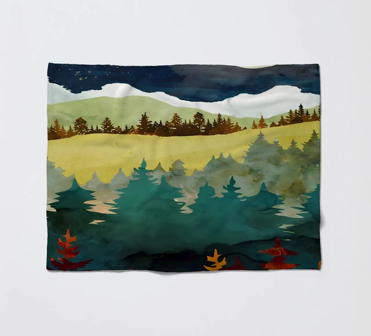 Paesaggio tranquillo coperta in pile da Albert S Jacob