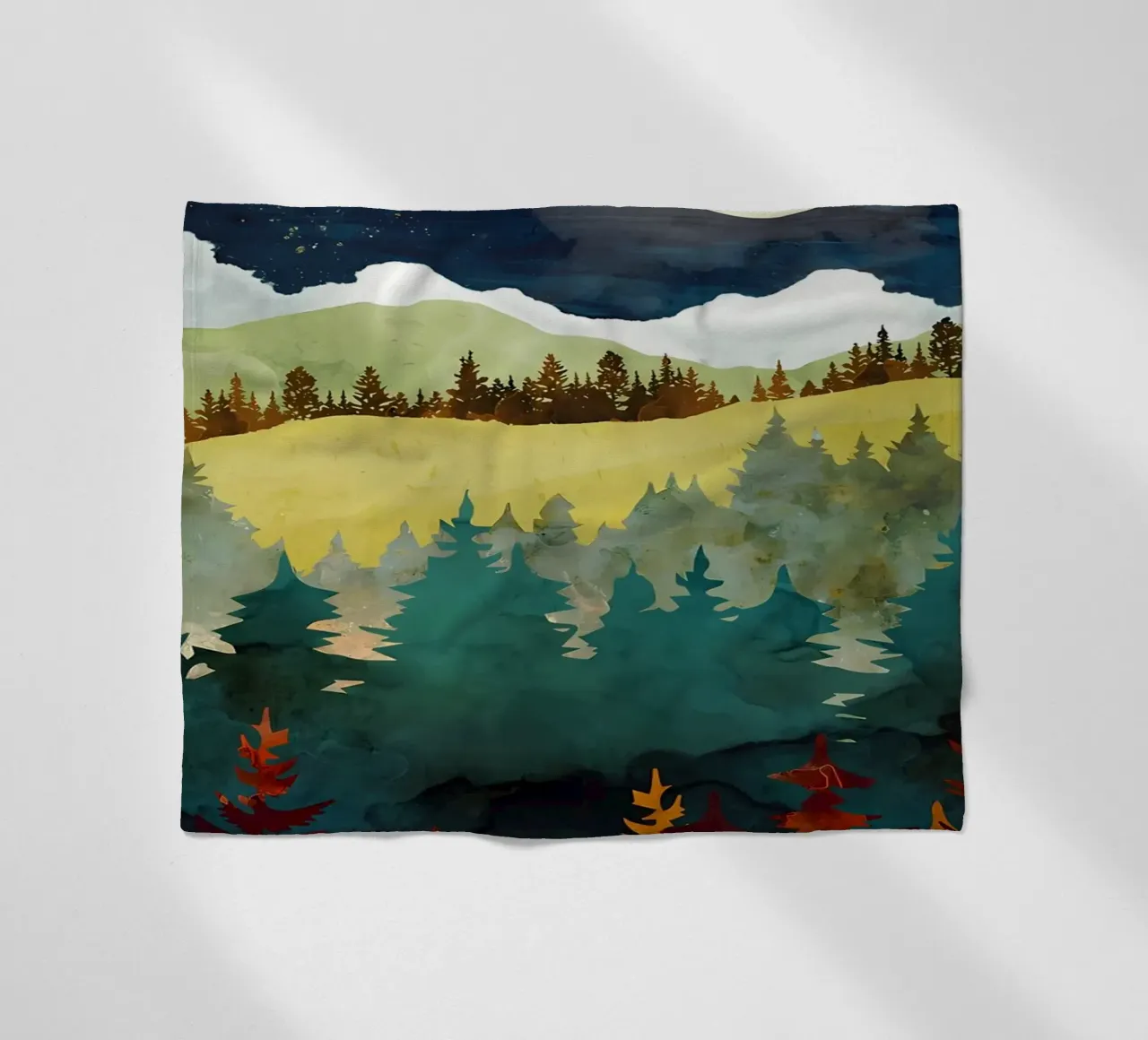 Paesaggio tranquillo coperta in pile da Albert S Jacob